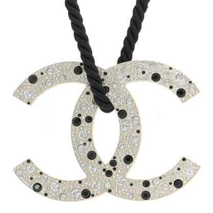Chanel Crystal Resin CC Rope Necklace Black 4 of 6
