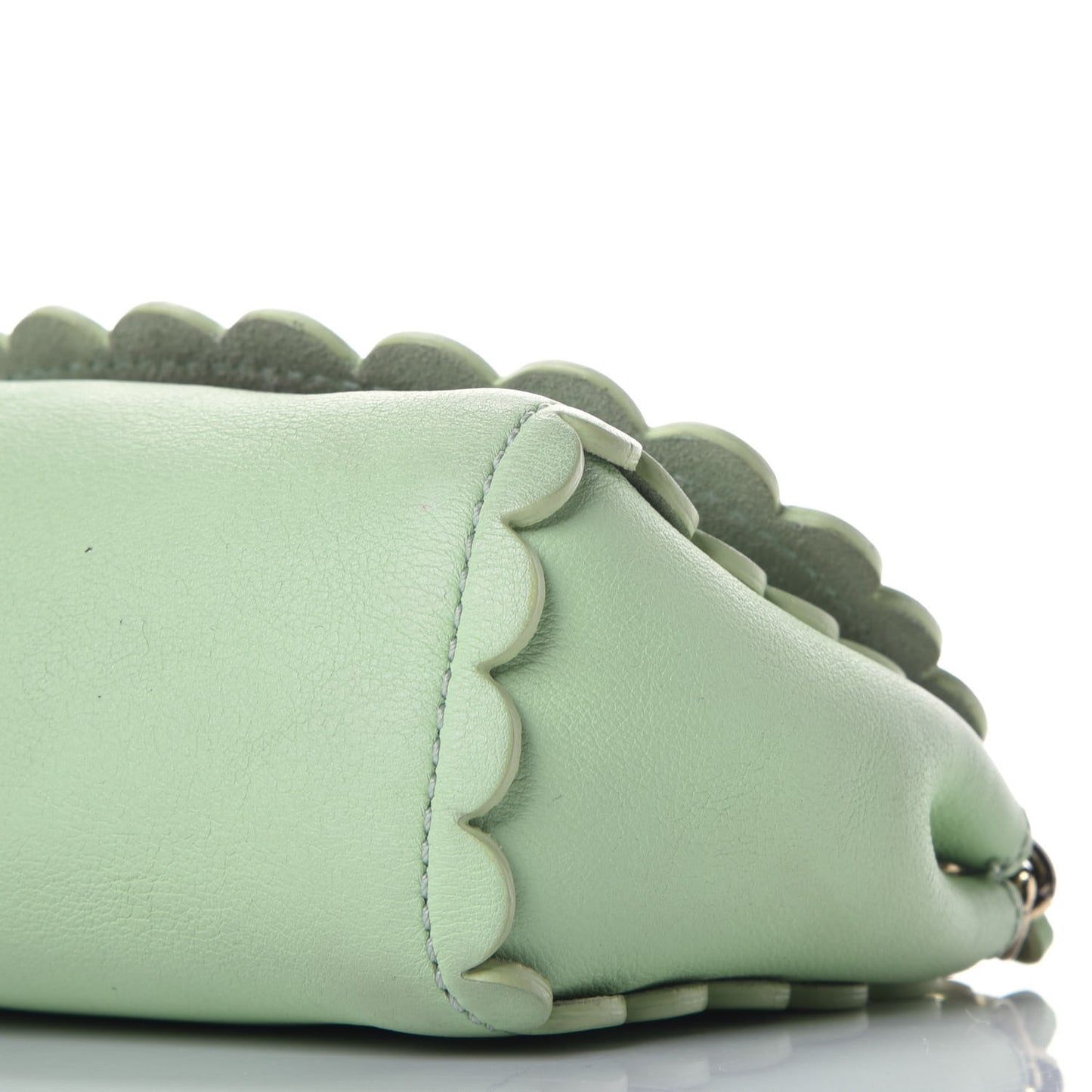 Soft Matte Pebbled Flower Lock Crossbody Bag Green