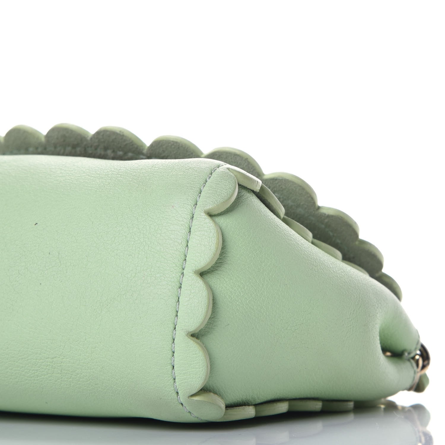Mulberry Soft Matte Pebbled Flower Lock Crossbody Bag Green 8 of 8