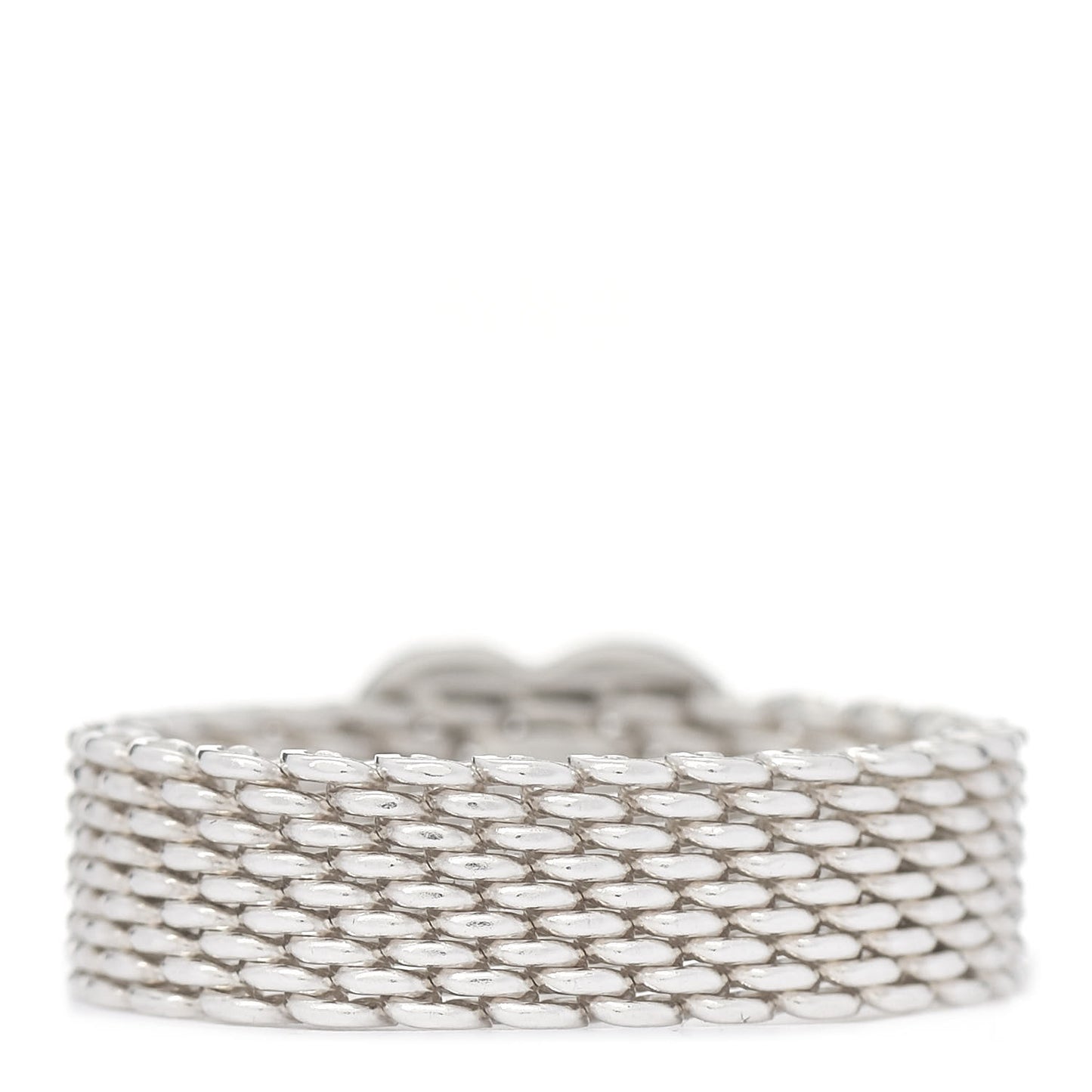 Sterling Silver Somerset Mesh Heart Ring 54 6.75