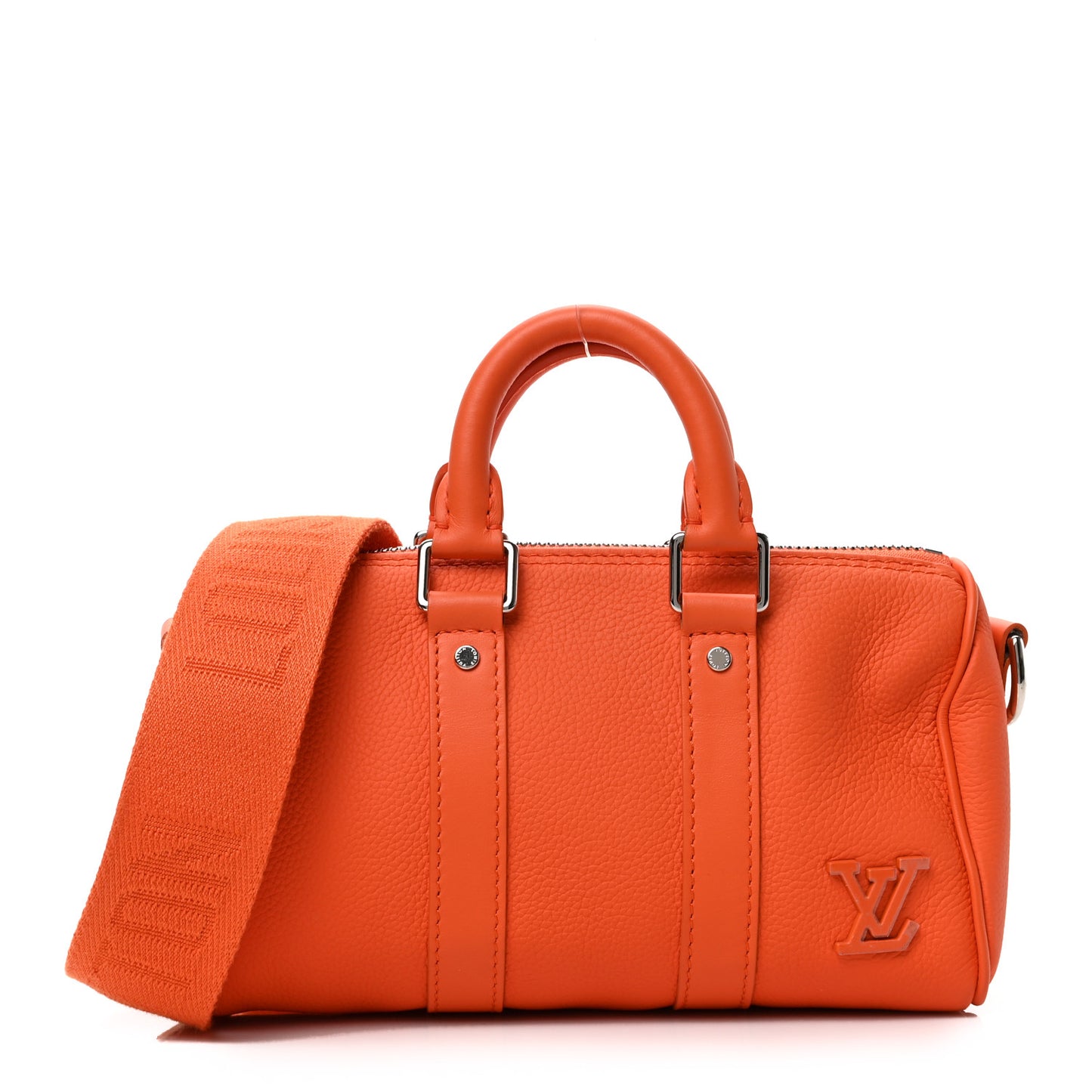 Grained Calfskin Aerogram Keepall XS Orange