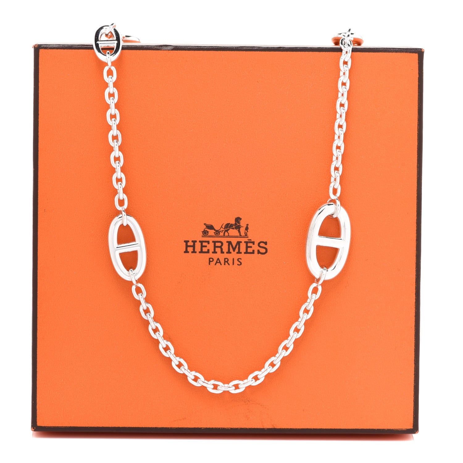 Hermes Sterling Silver Farandole Necklace 80 6 of 6