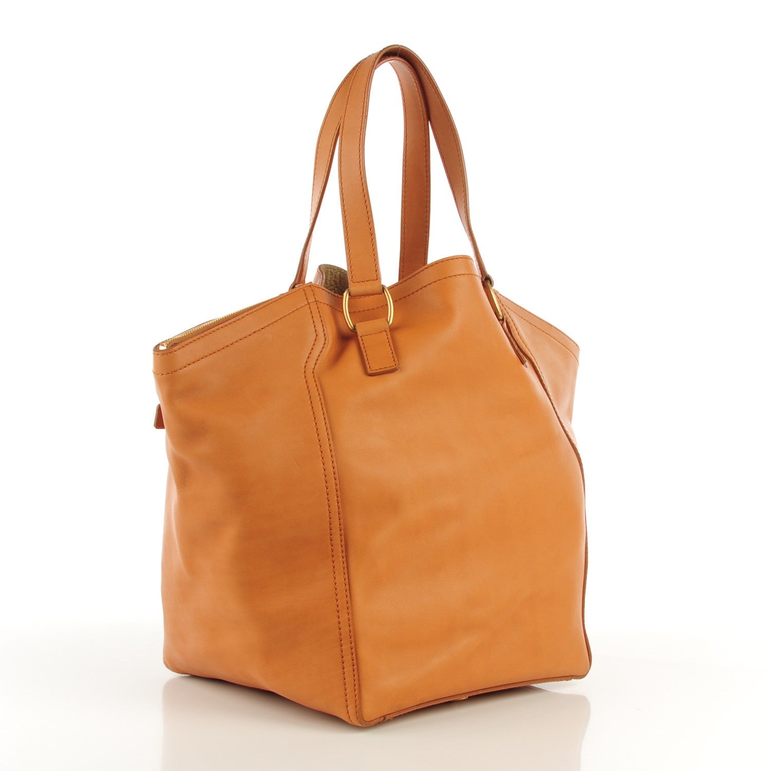 Saint Laurent Calfskin Large Downtown Tote Camel 3 of 7