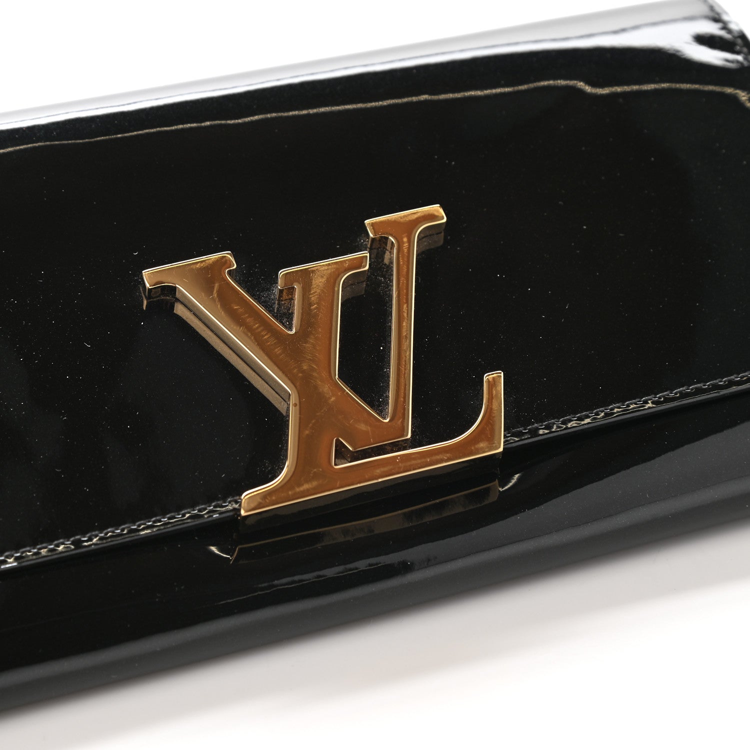 Louis Vuitton Patent Louise Clutch Black 7 of 9