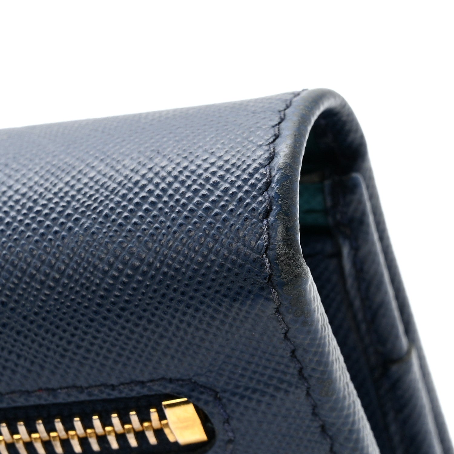 Prada Saffiano Metal Continental Flap Wallet Bluette Cobalto Turchese 10 of 14