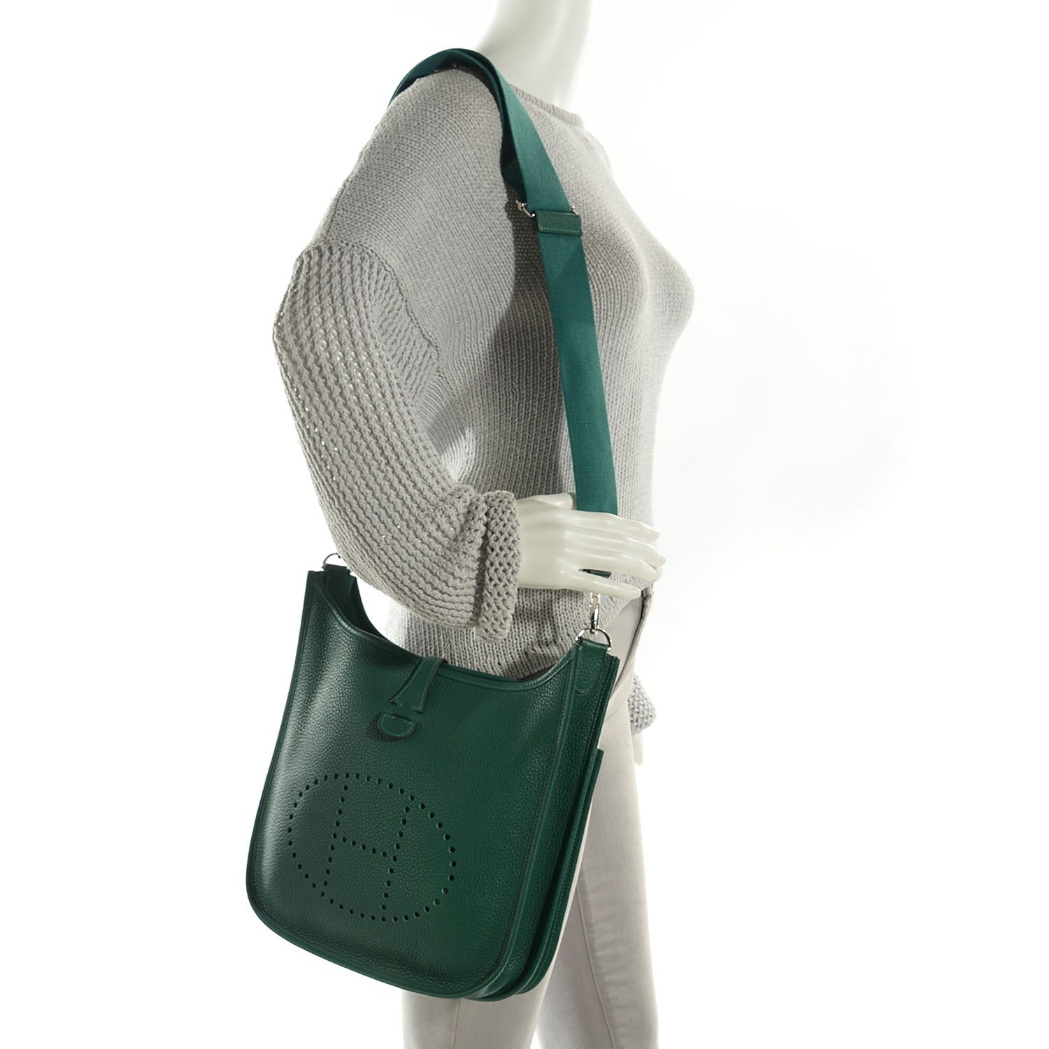 Hermes Taurillon Clemence Evelyne III PM Malachite 2 of 16