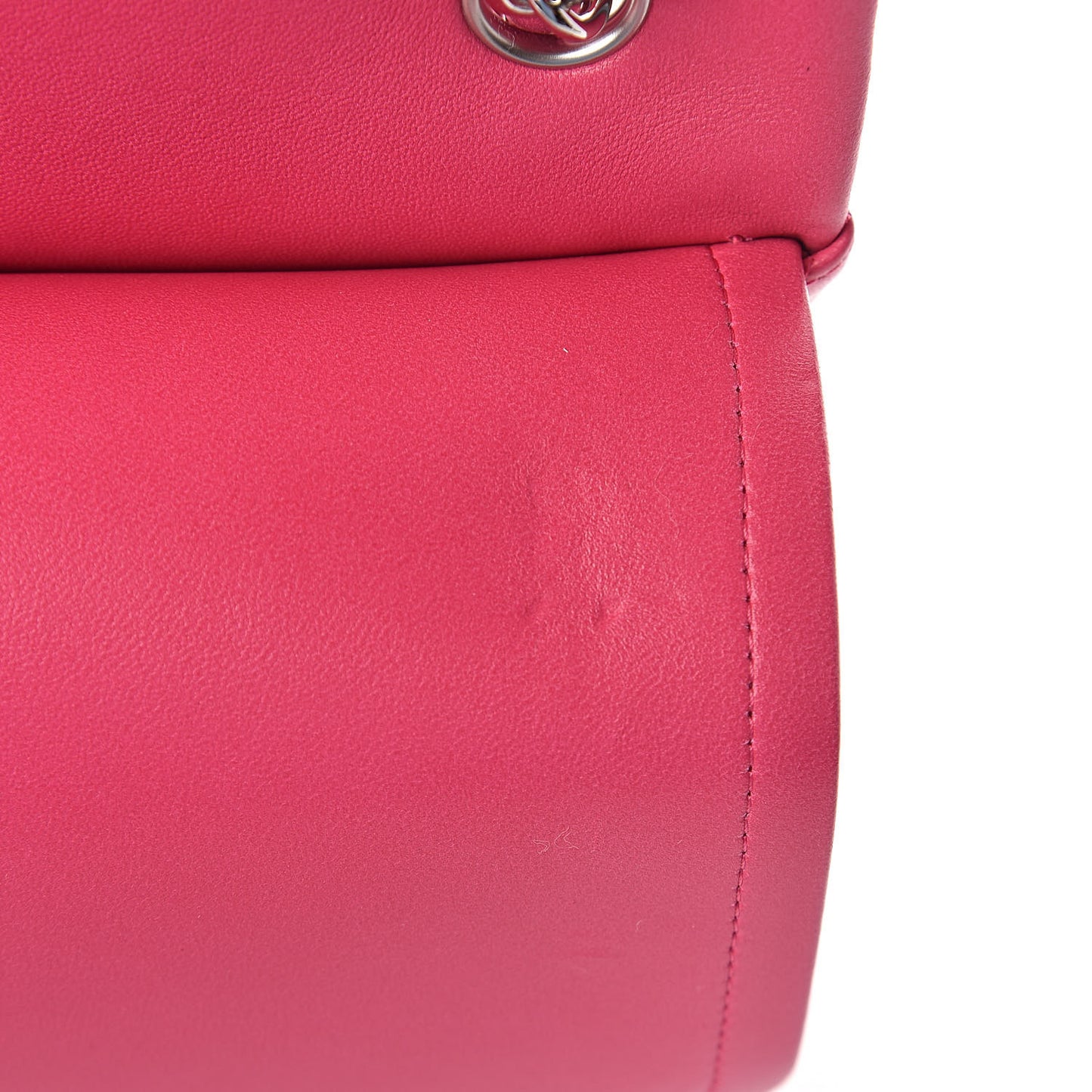Lambskin Quilted Jumbo Double Flap Dark Pink