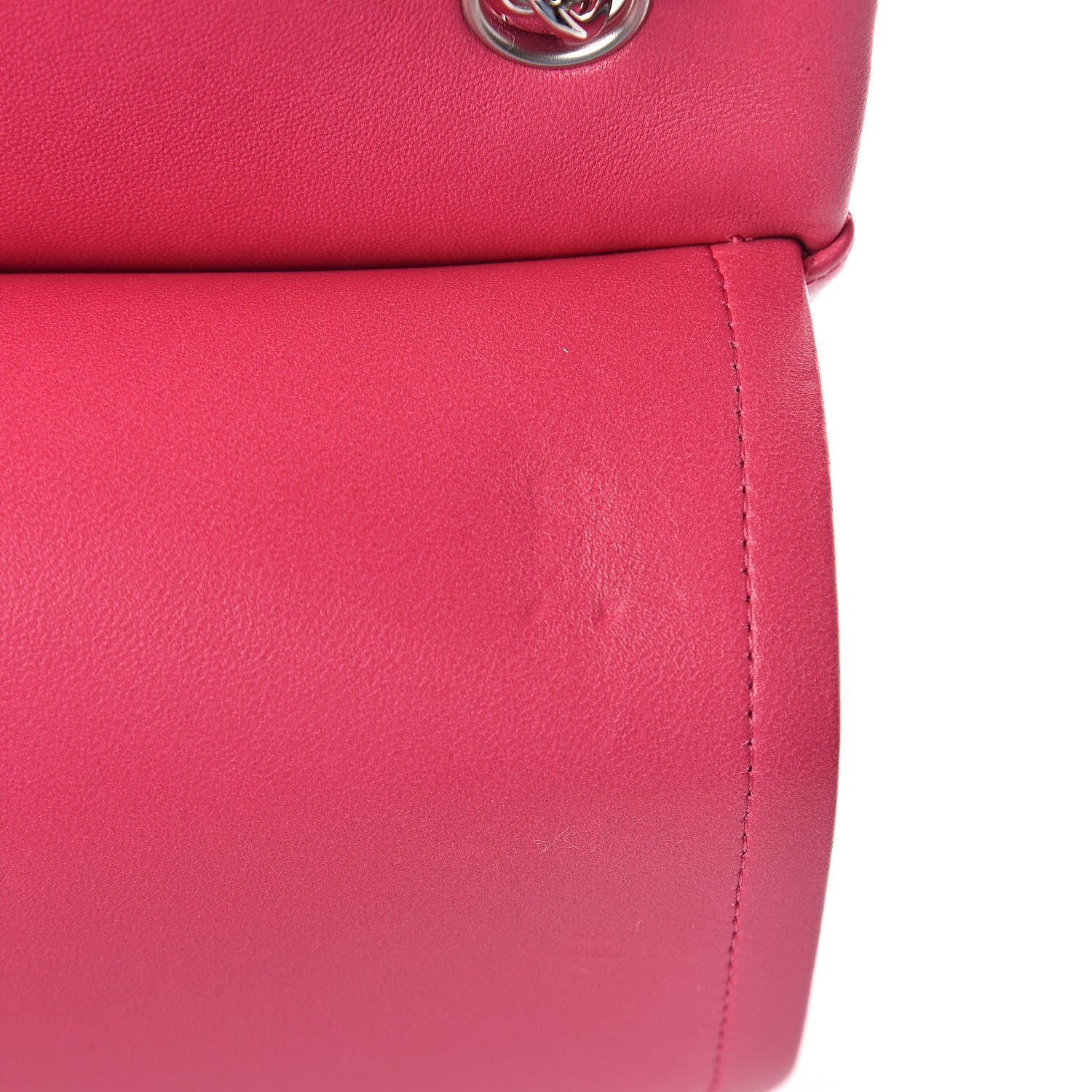 Chanel Lambskin Quilted Jumbo Double Flap Dark Pink 13 of 15