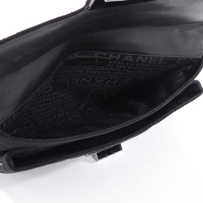 Chanel Nylon Quilted Mademoiselle Messenger Flap Bag Black 8 of 8