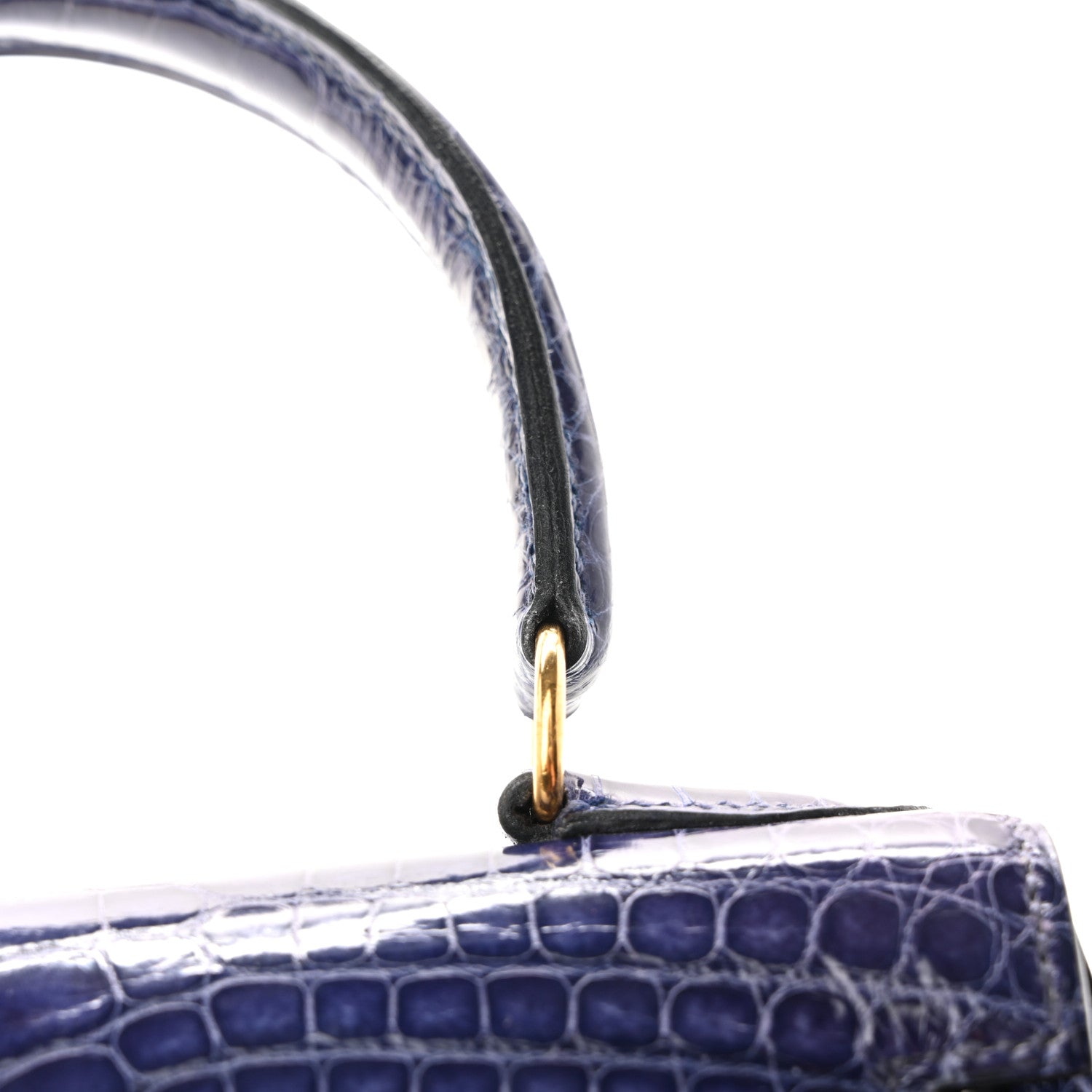 Hermes Shiny Alligator Mini Kelly Sellier 20 Bleu Roi 16 of 16