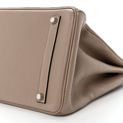 Hermes Taurillon Clemence BIRKIN 35 Gris Tourterelle 10 of 10