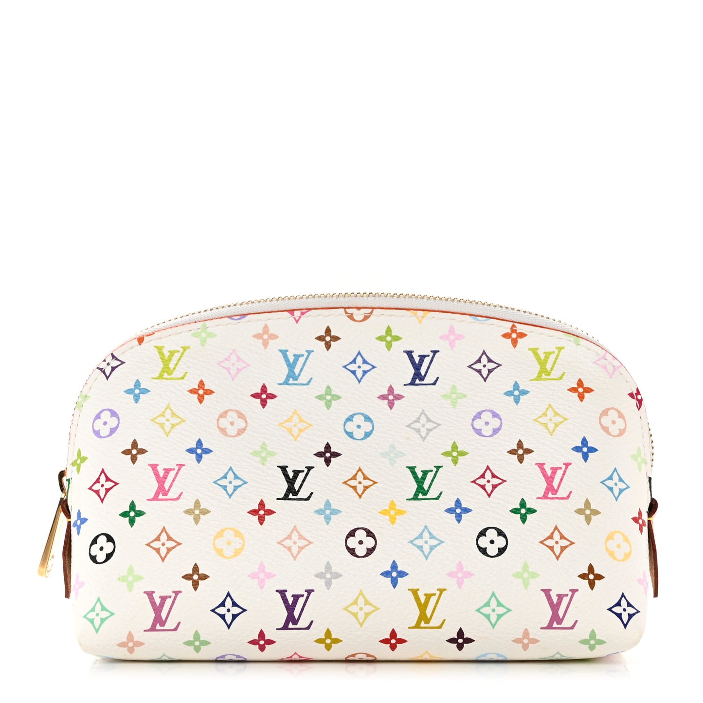 Monogram Multicolor Cosmetic Pouch White Litchi