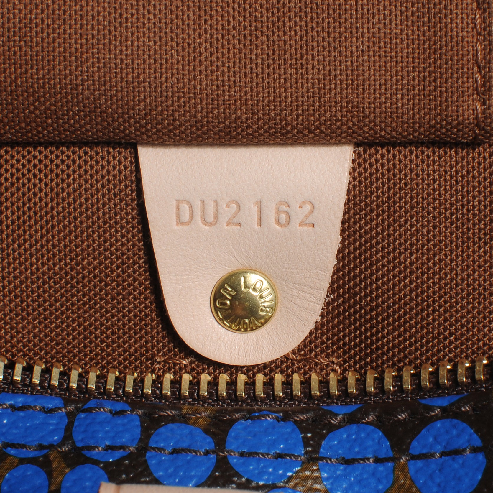 Louis Vuitton Monogram Kusama Town Speedy 30 Blue 6 of 7