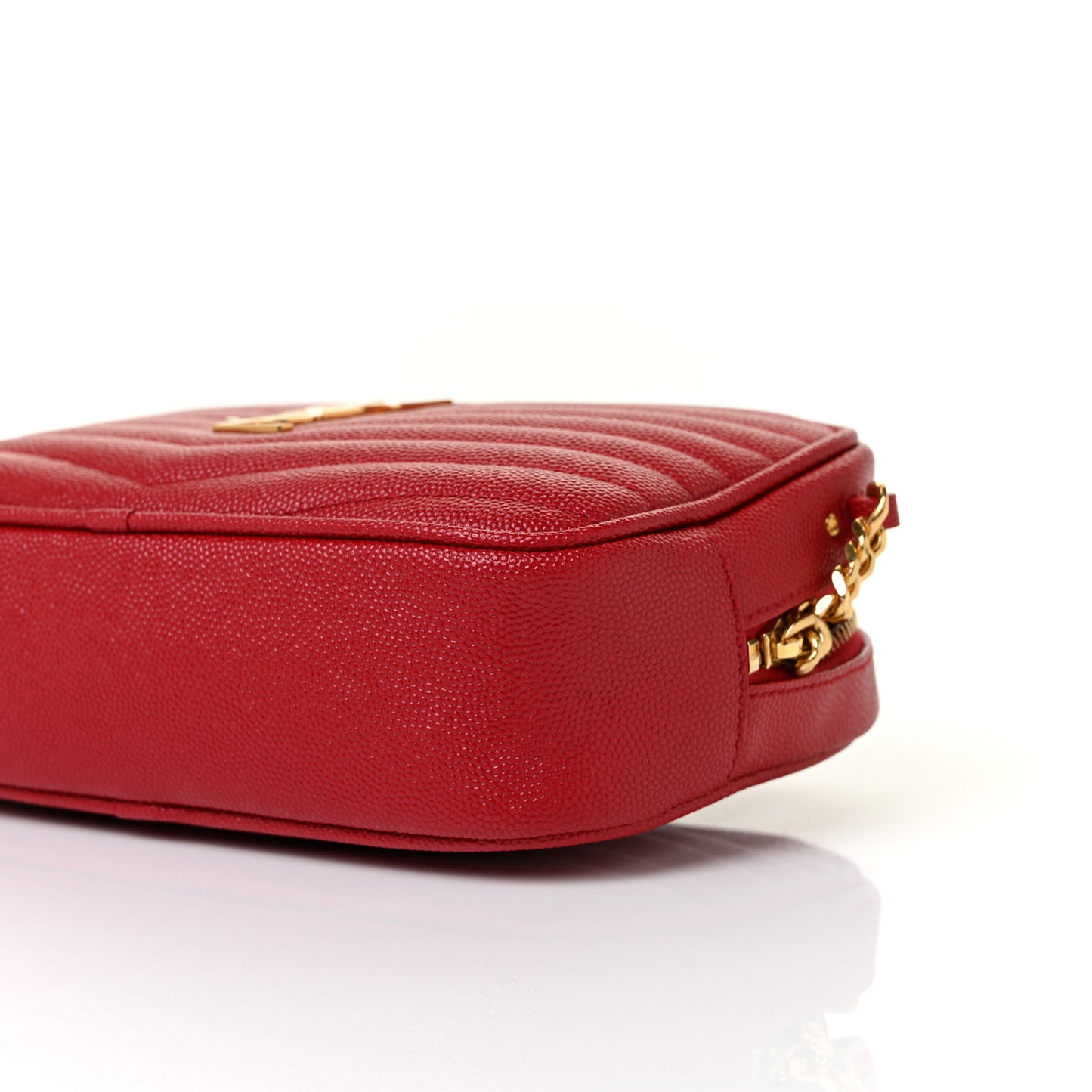 Grain De Poudre Matelasse Monogram Mini Lou Camera Bag Eros Red
