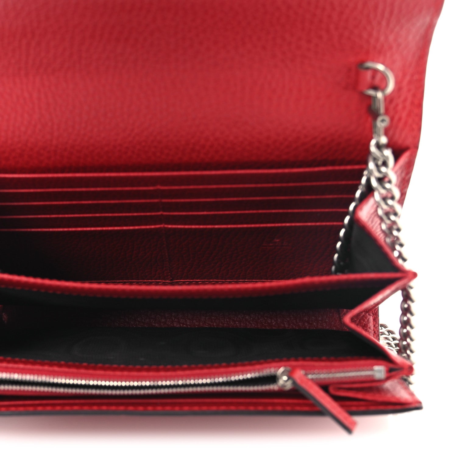Gucci Calfskin Mini Dionysus Chain Wallet Hibiscus Red 5 of 10