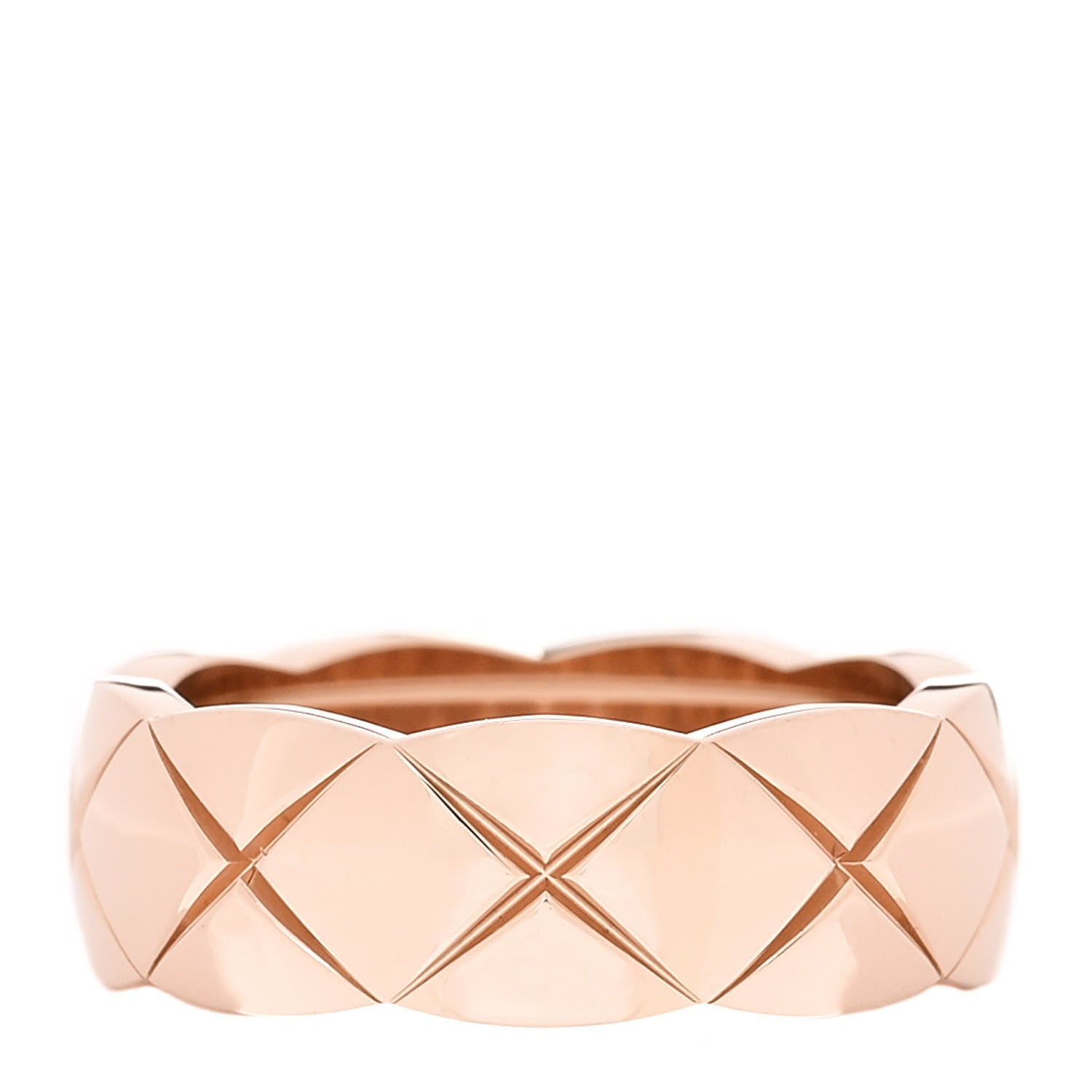 Chanel 18K Beige Gold Diamond Small Coco Crush Ring 52 6 3 of 5