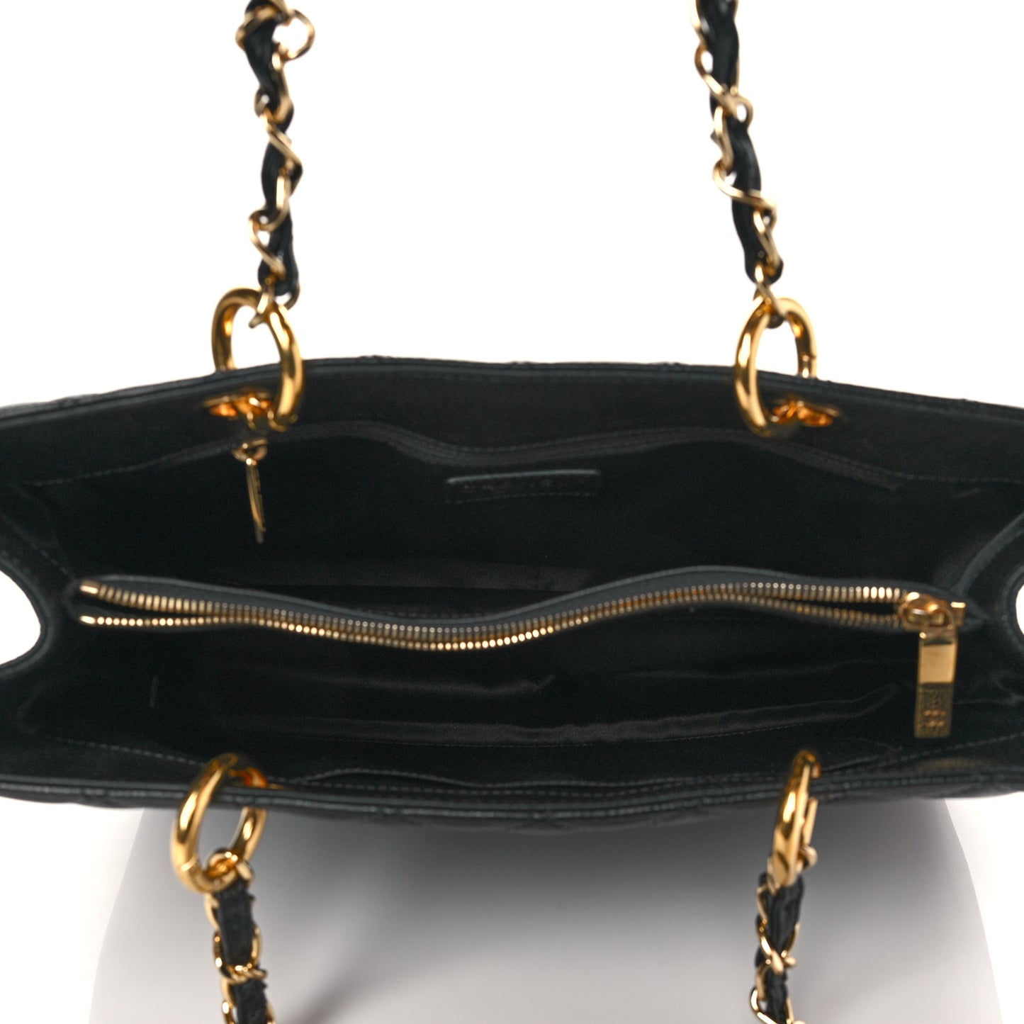 Caviar Quilted Grand Shopping Tote GST Black