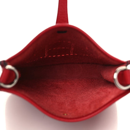 Hermes Taurillon Clemence Amazone Evelyne TPM Rouge Casaque Bleu Saphir 4 of 9