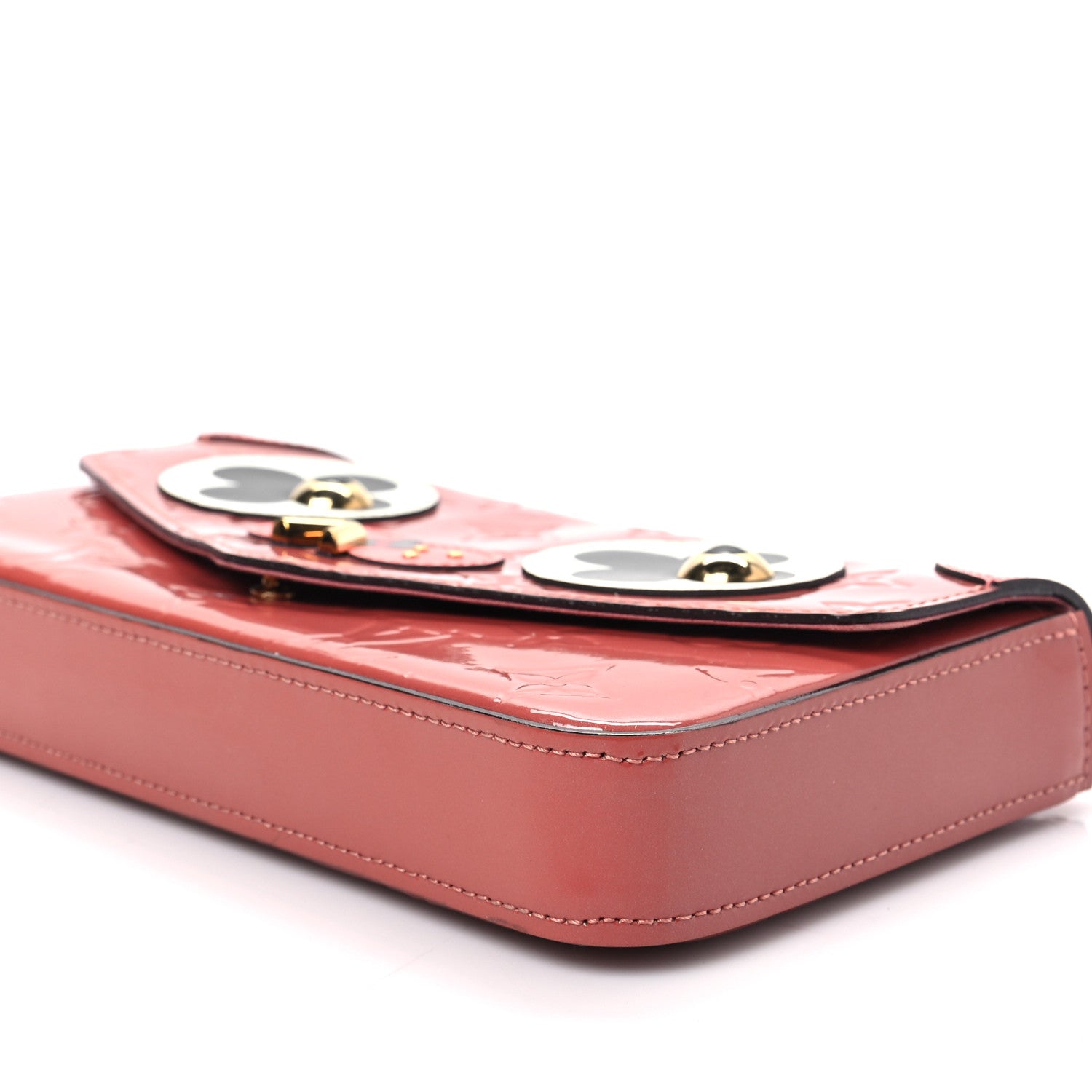 Louis Vuitton Vernis Valentine Dog Pochette Felicie Chain Wallet Pink 8 of 8