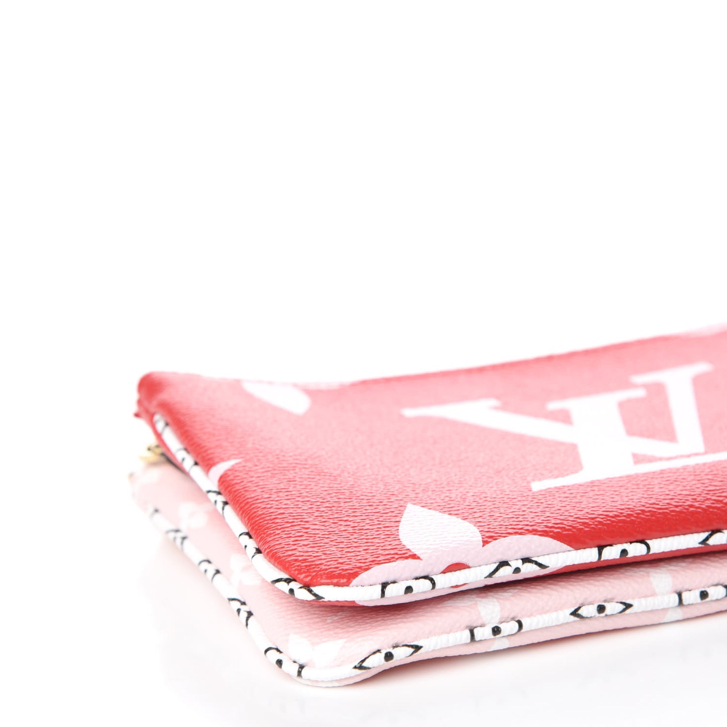 Monogram Giant Double Zip Pochette Rouge
