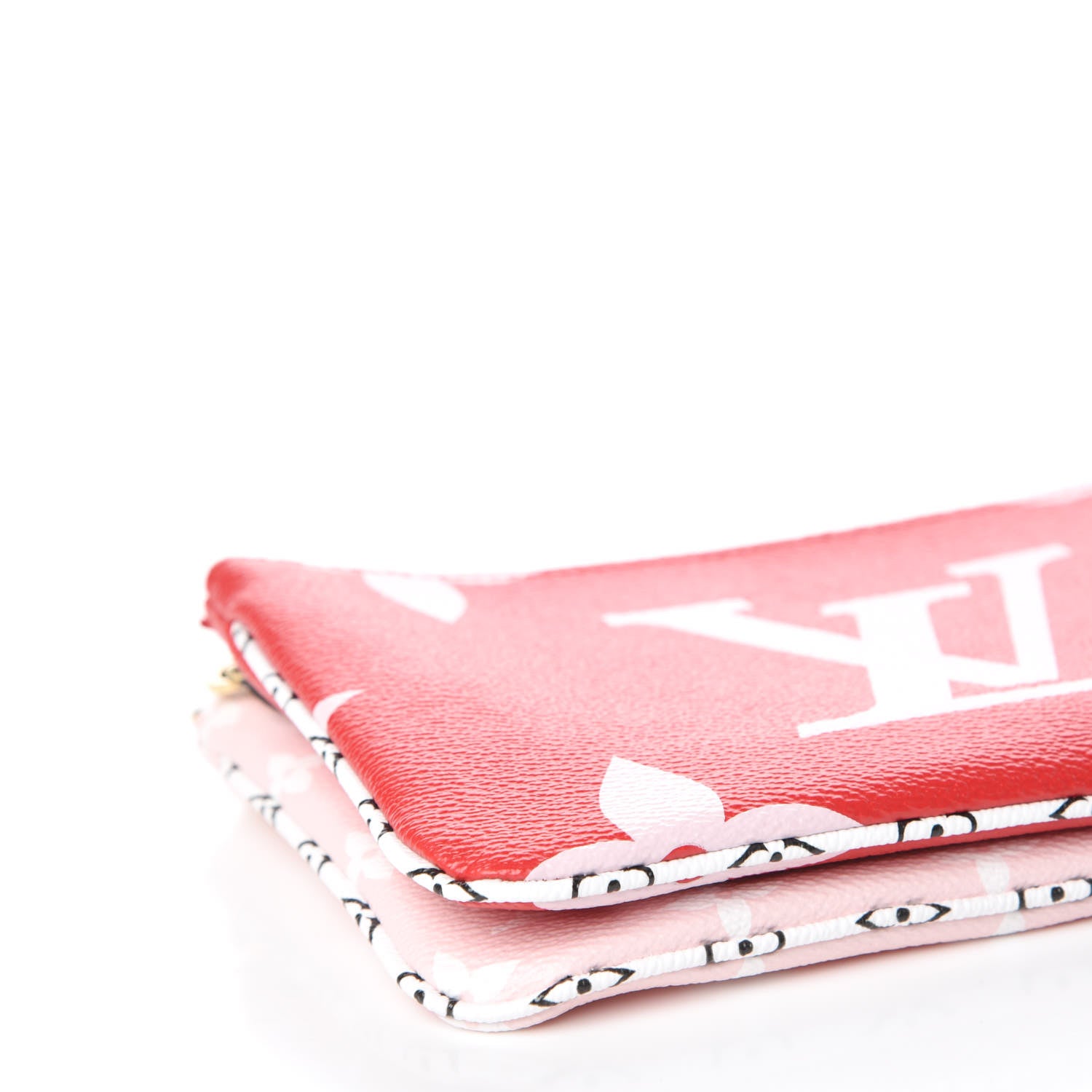 Louis Vuitton Monogram Giant Double Zip Pochette Rouge 8 of 10