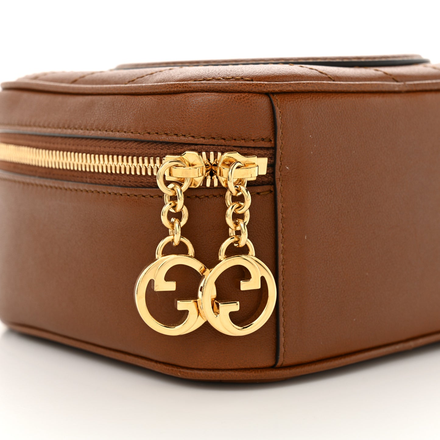 Sakai Be Green Calfskin Diagonal Stitched Blondie Top Handle Bag Cuir
