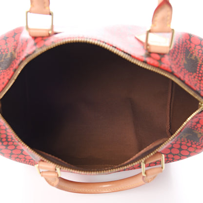 Louis Vuitton Monogram Kusama Town Speedy 30 Red 5 of 10