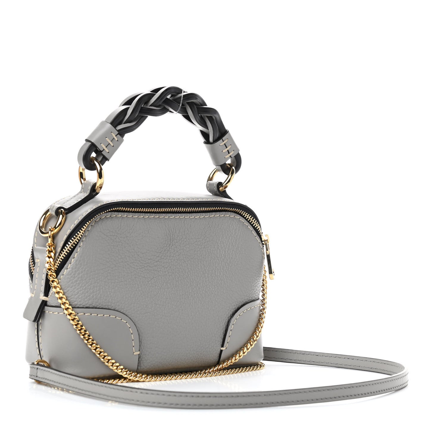 Calfskin Mini Daria Chain Bag Stormy Grey
