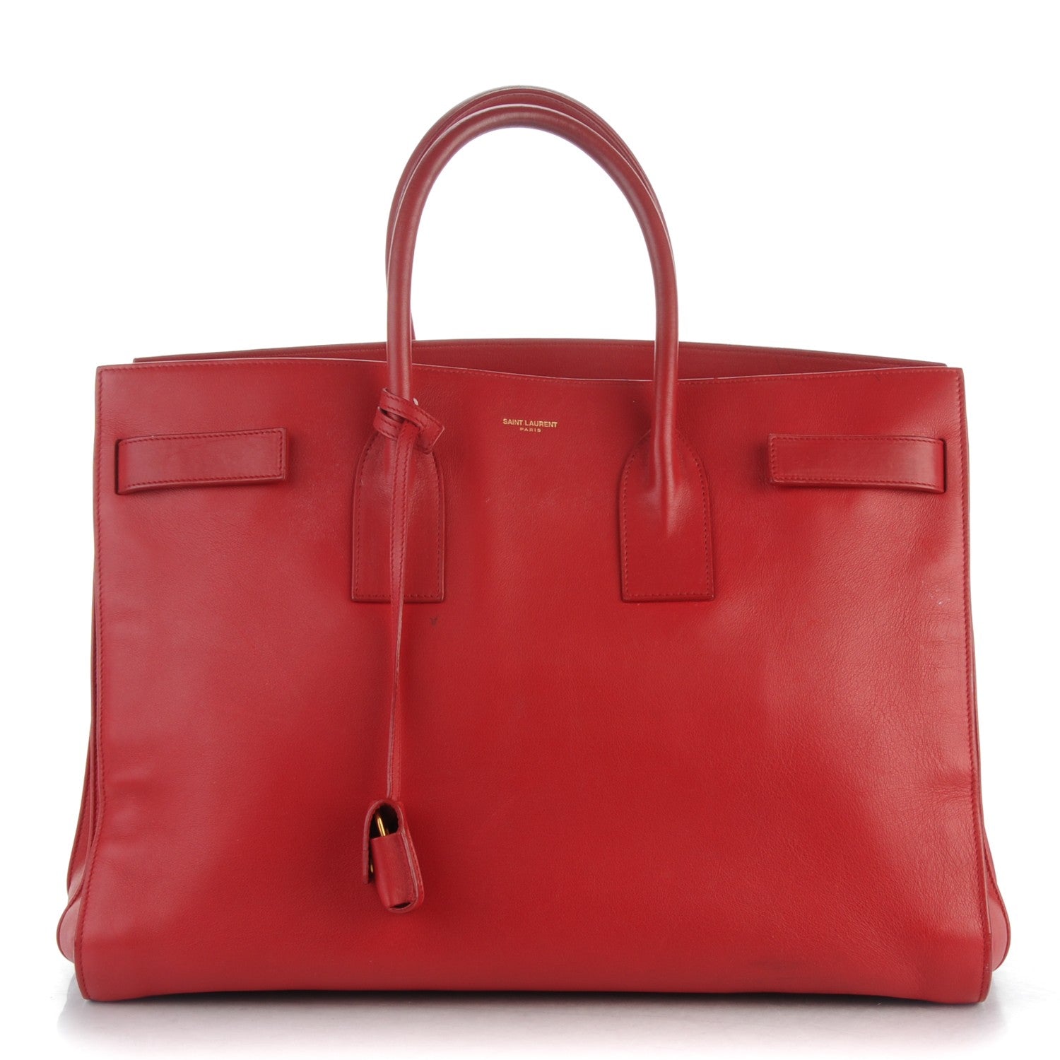 Saint Laurent Calfskin Large Sac de Jour Carryall Red 1 of 11