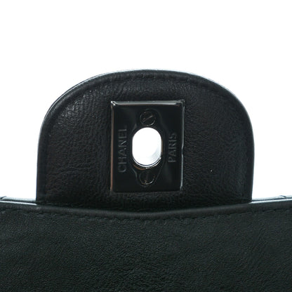 Chanel Crumpled Calfskin Quilted Medium Double Flap So Black 5 of 8