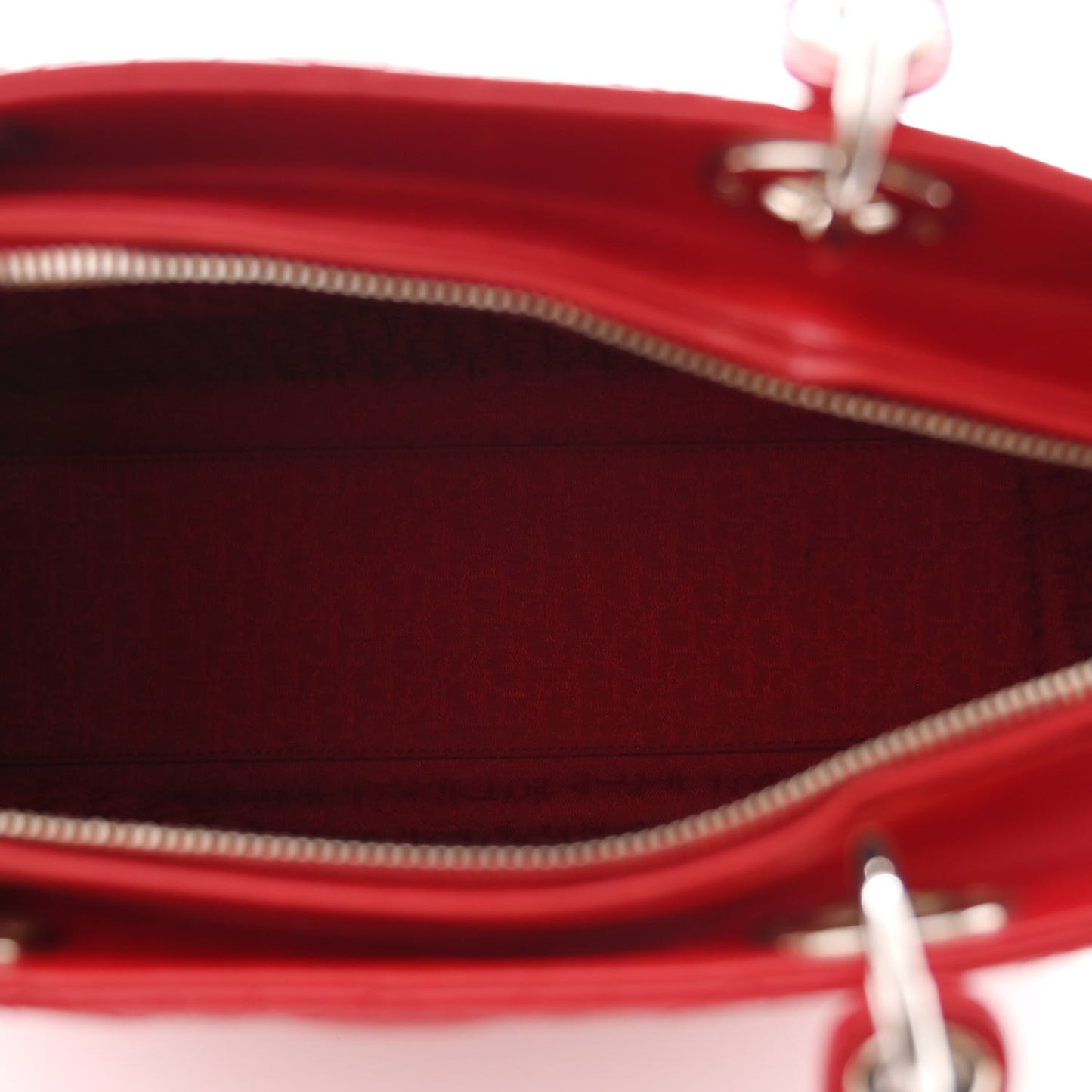 Lambskin Cannage Large Lady Dior Red