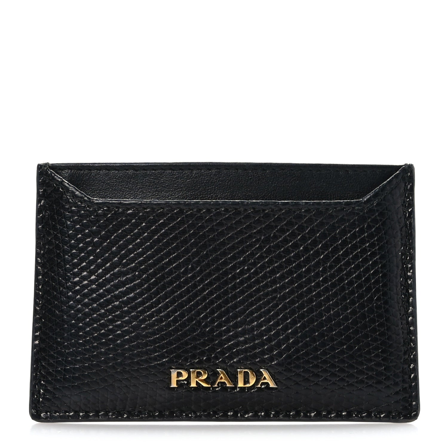 Prada Lizard Card Case Black 1 of 7