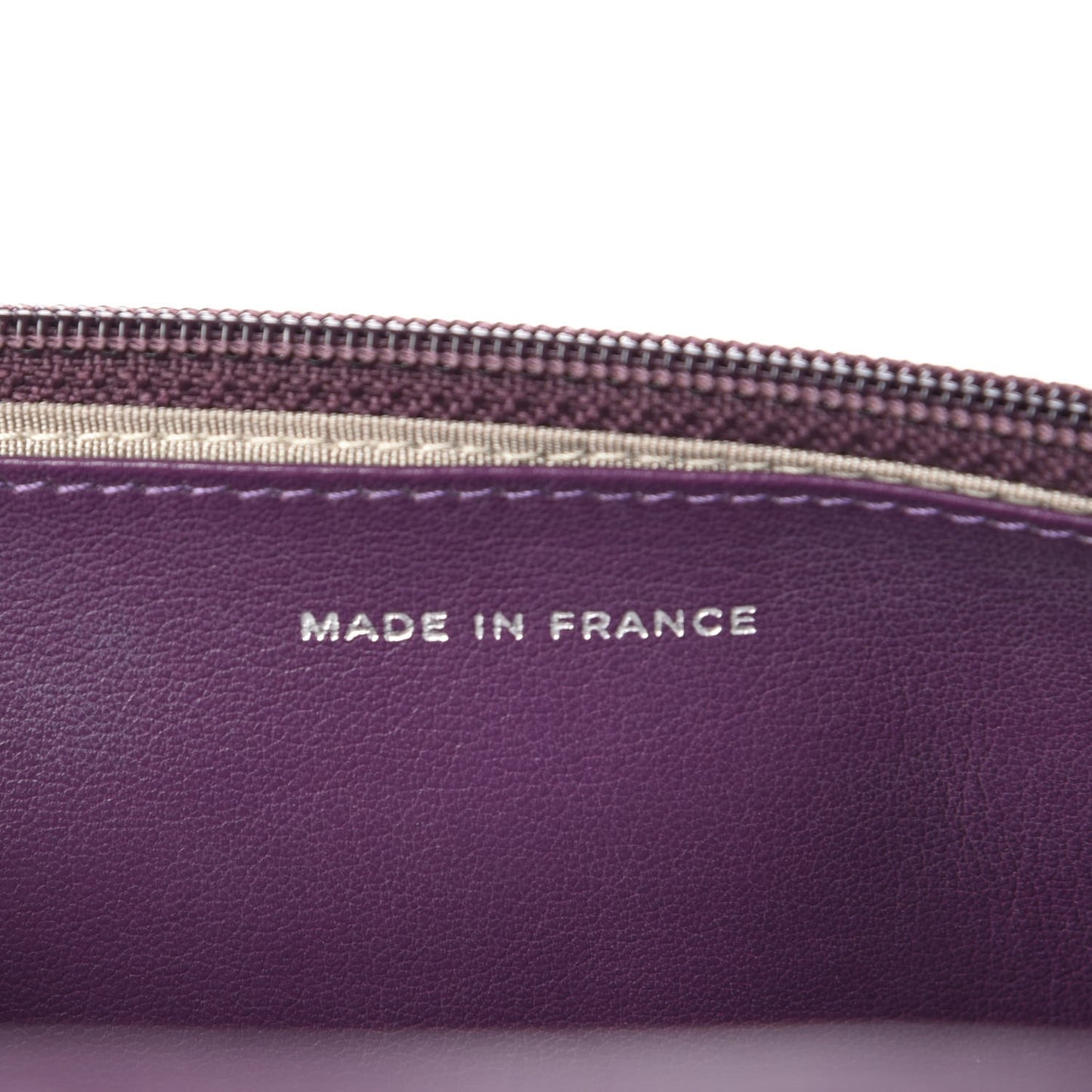 Patent Quilted Brilliant Wallet On Chain WOC Violet