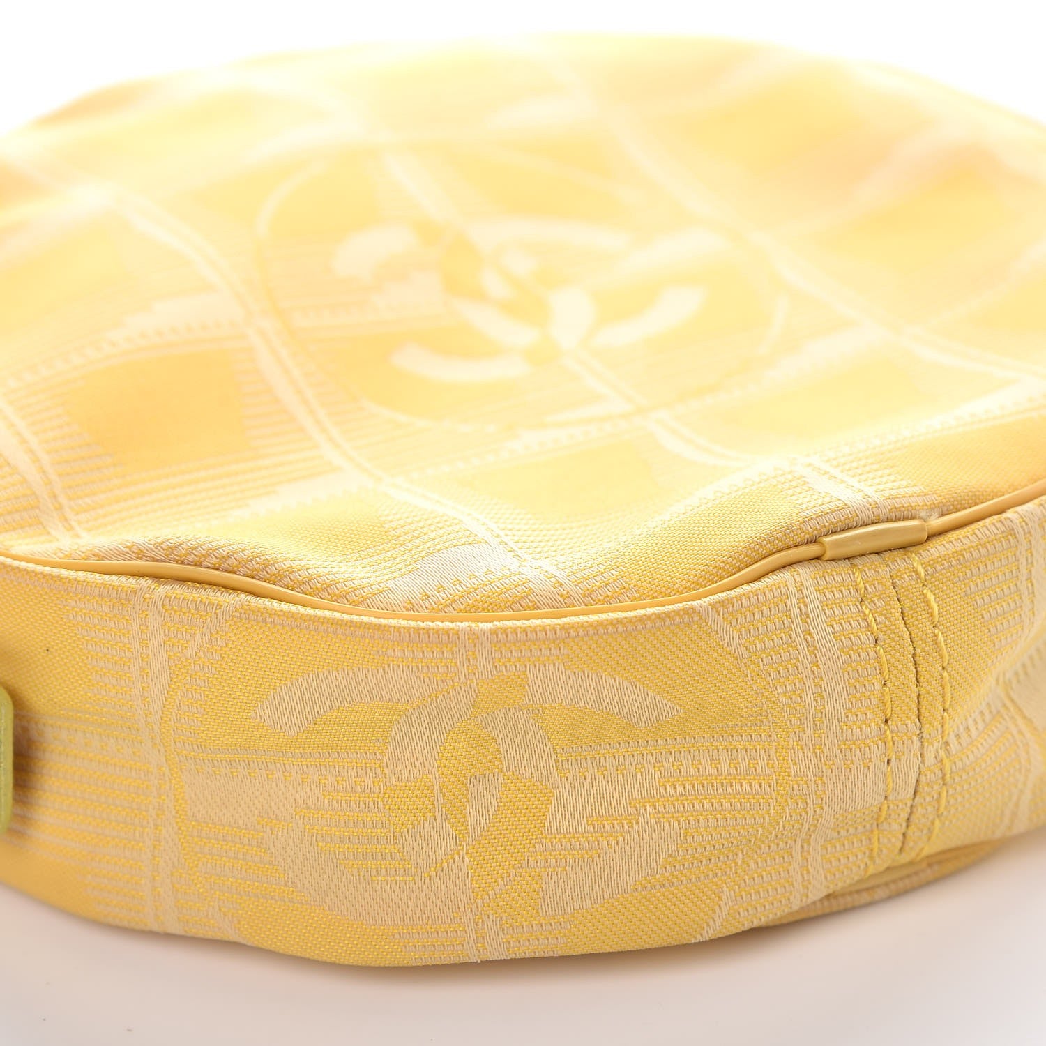Chanel Nylon Travel Wristlet Yellow 9 of 10