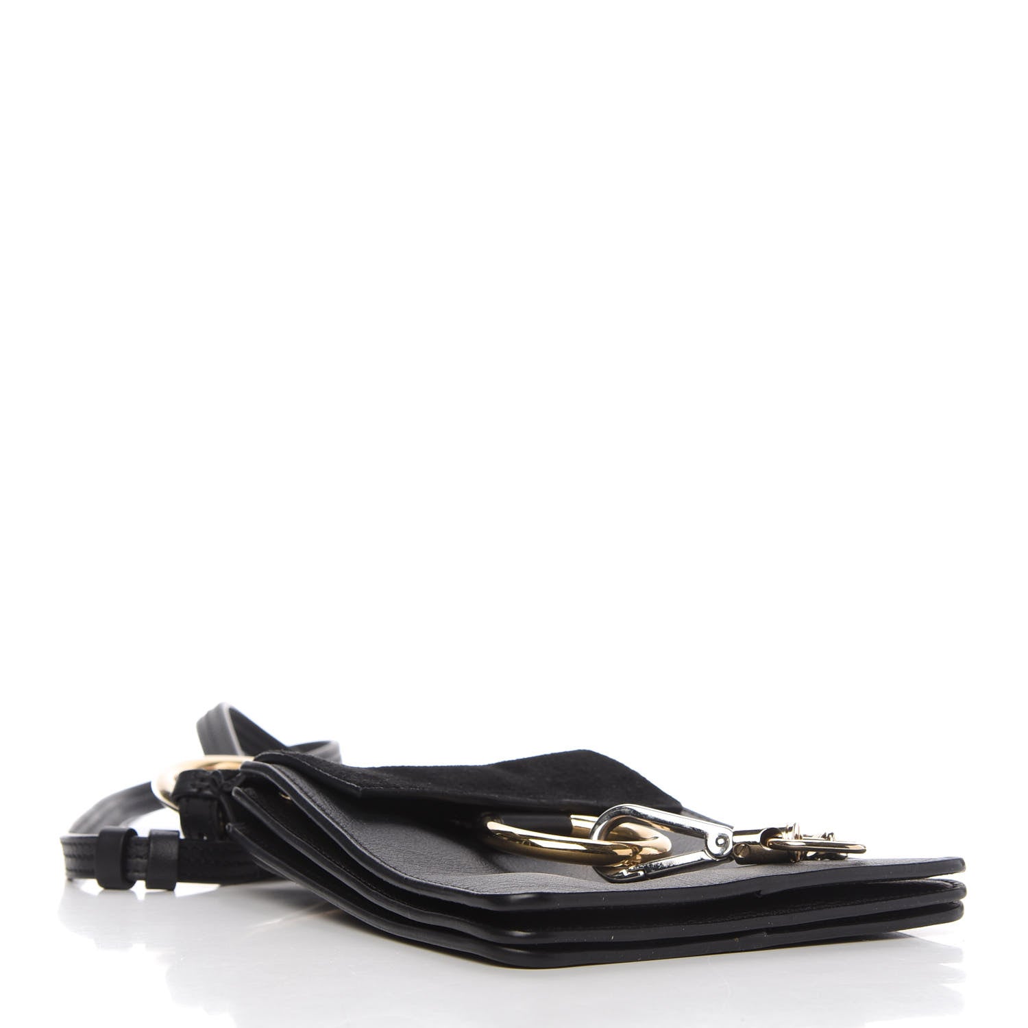 Chloe Suede Calfskin Mini Faye Bracelet Bag Black 4 of 10