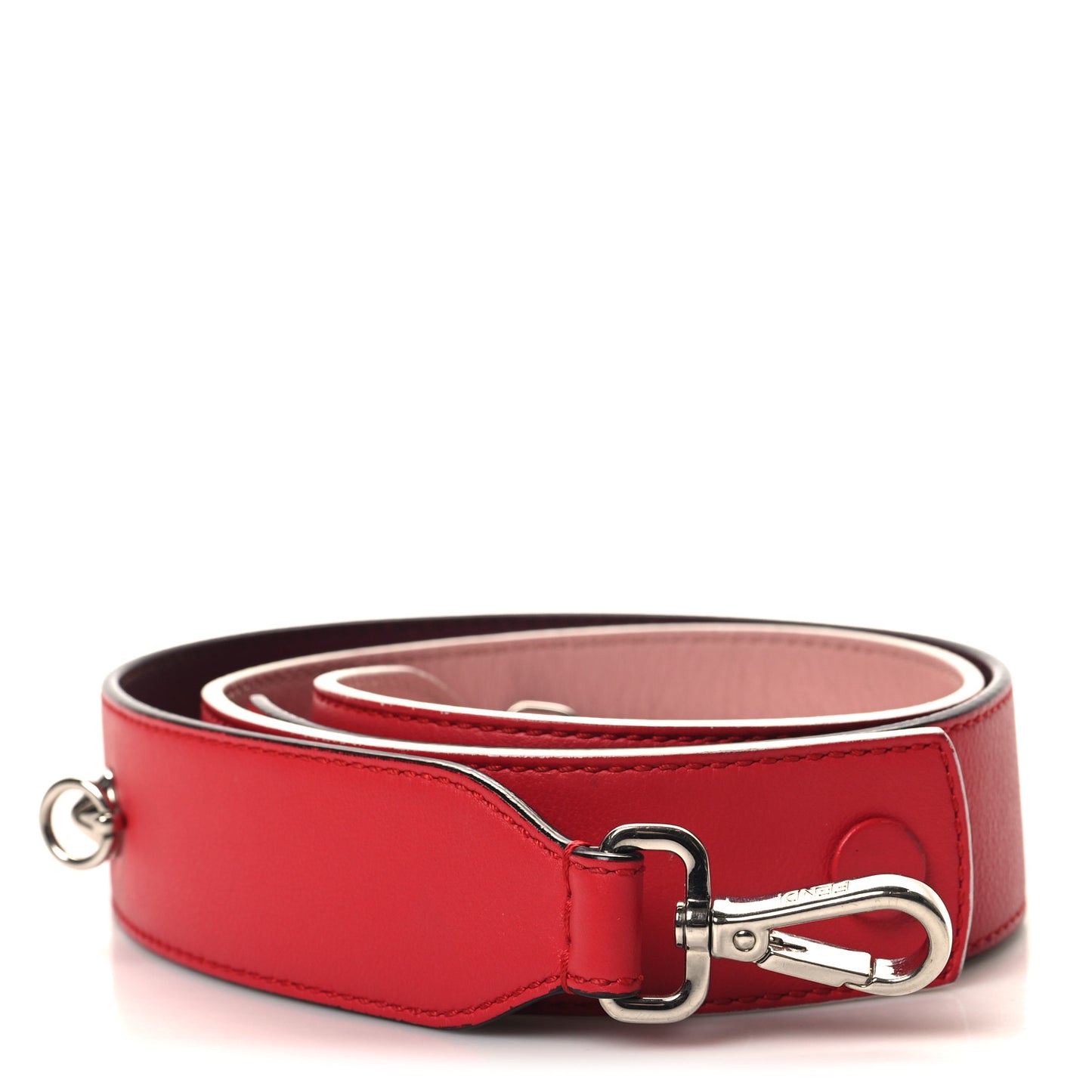 Vitello Dolce Tri-Color Buttoned Strap You Red Pink Purple