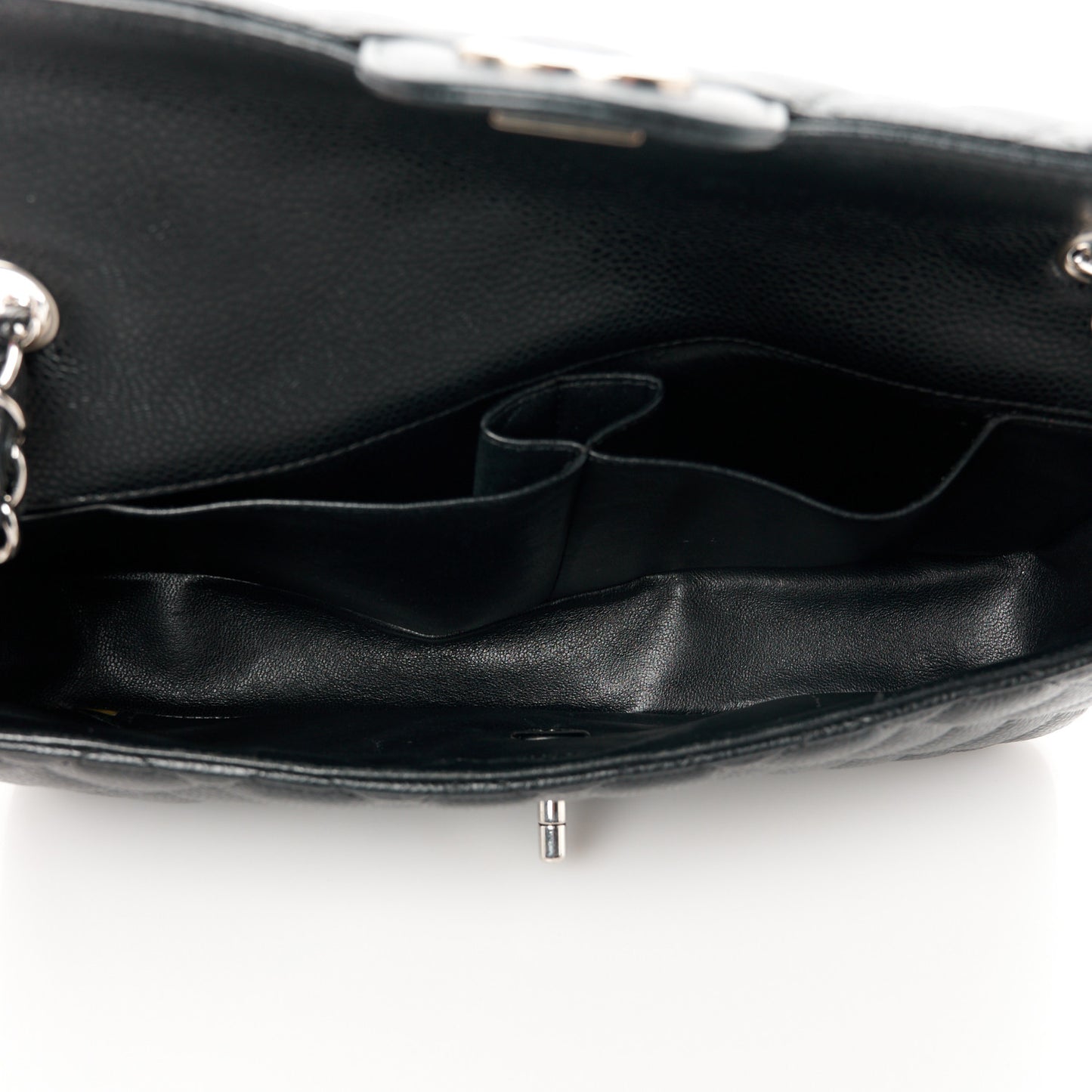 Caviar Quilted East West Flap Black