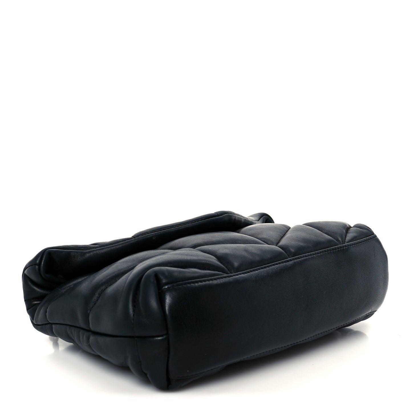 Lambskin Quilted Toy Loulou Puffer Monogram Chain Satchel Black