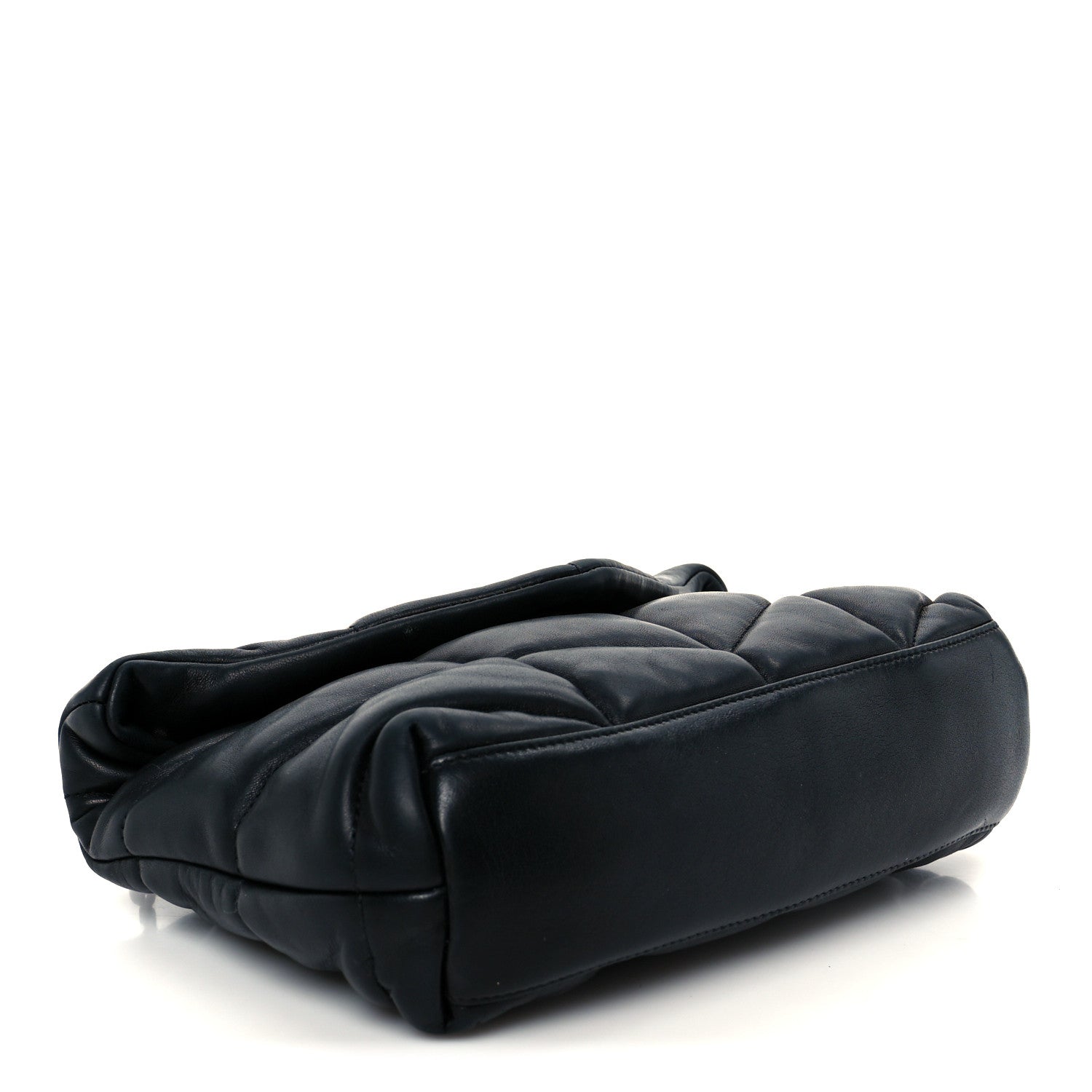 Saint Laurent Lambskin Quilted Toy Loulou Puffer Monogram Chain Satchel Black 4 of 11