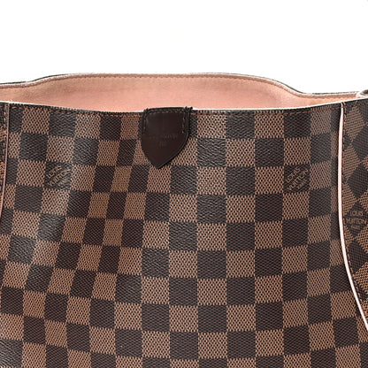 Louis Vuitton Damier Ebene Caissa Hobo Rose Ballerine 7 of 12