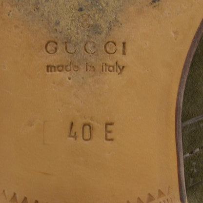 Gucci Mens Suede Loafers 40 Green 6 of 6