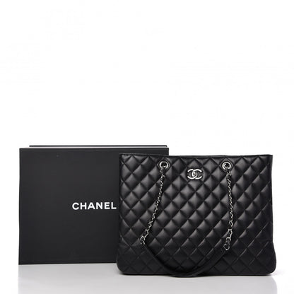 Chanel Calfskin Quilted Large CC Shopping Tote Black 19 of 19