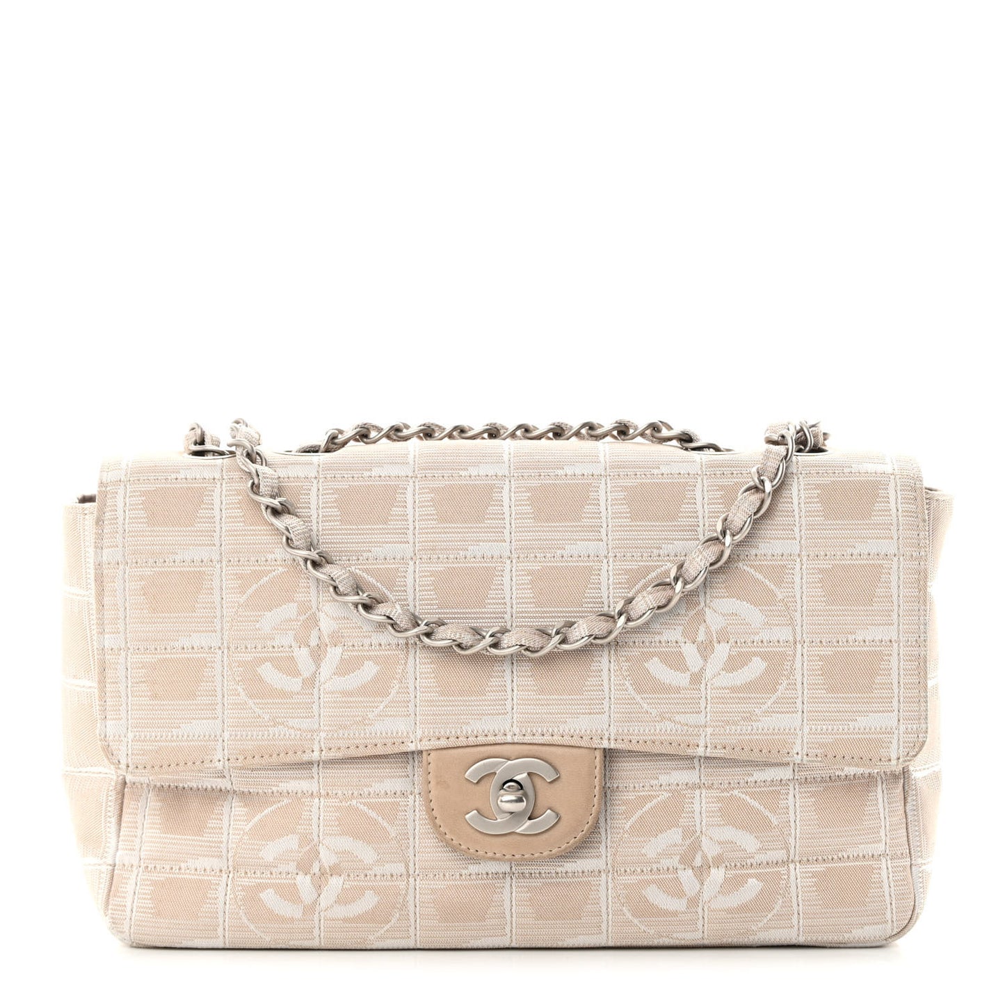 Nylon Medium Travel Flap Light Beige