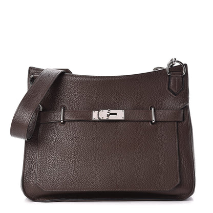Hermes Taurillon Clemence Jypsiere 34 Chocolate 1 of 29