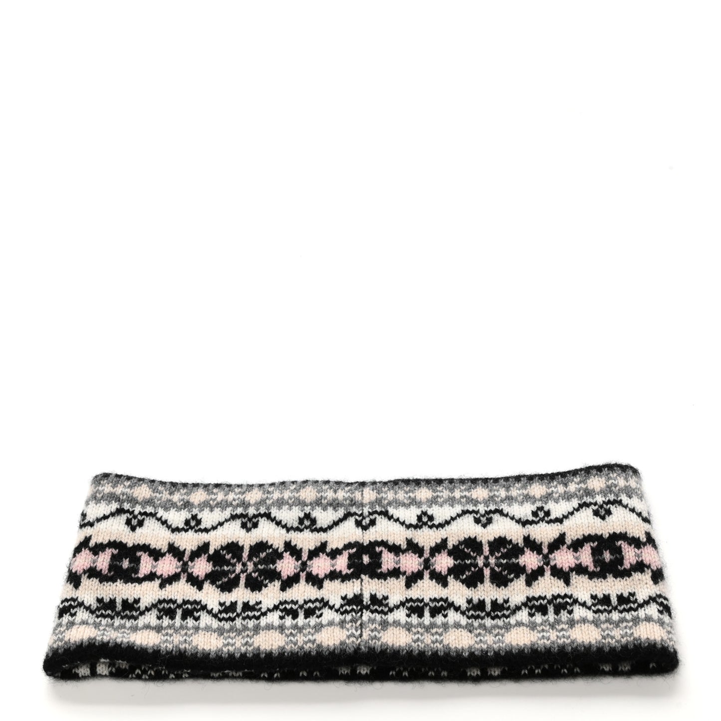 Cashmere CC Headband Black Dark Grey Ecru Pink