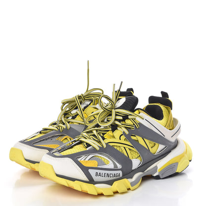 Balenciaga Mesh Nylon Womens Track Sneakers 39 Jaune Black White 3 of 16