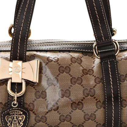 Gucci Crystal Monogram Duchessa Small Boston Bag Brown 8 of 10