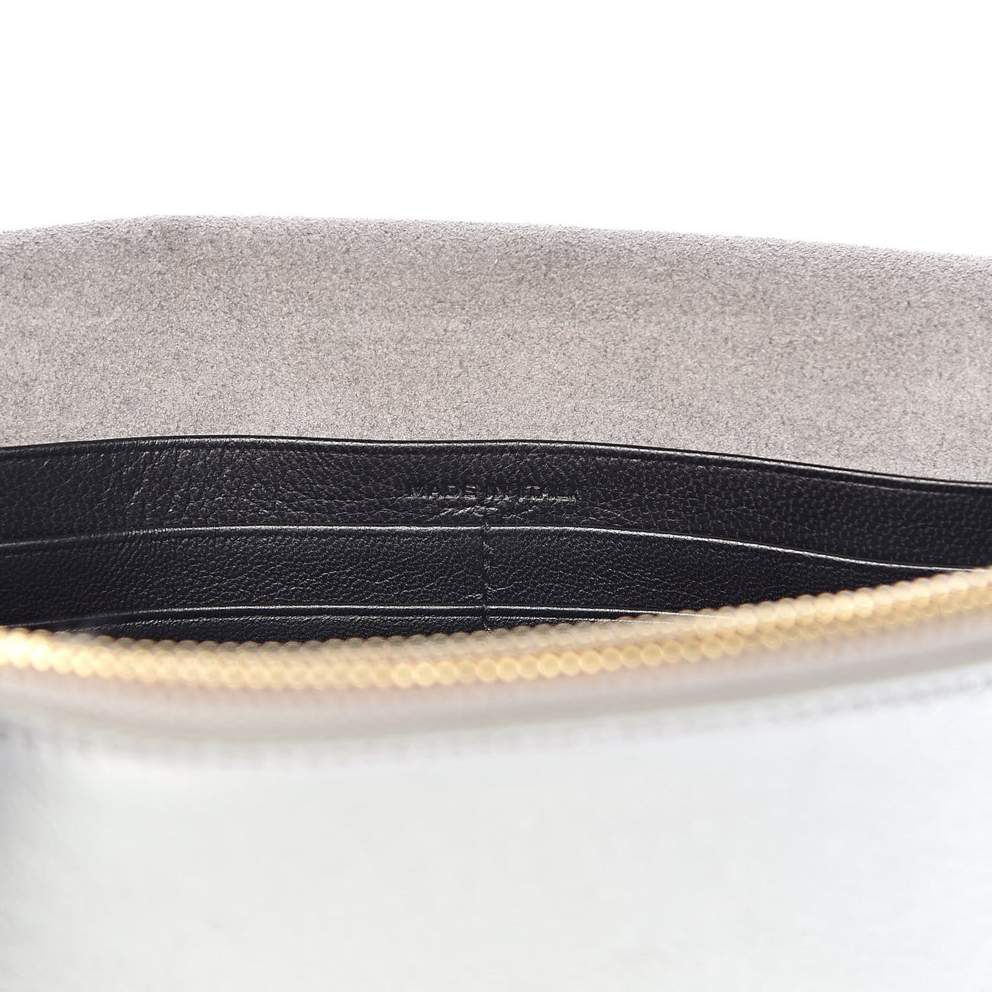 Metallic Calfskin Classic Monogram Kate Tassel Chain Wallet Platine