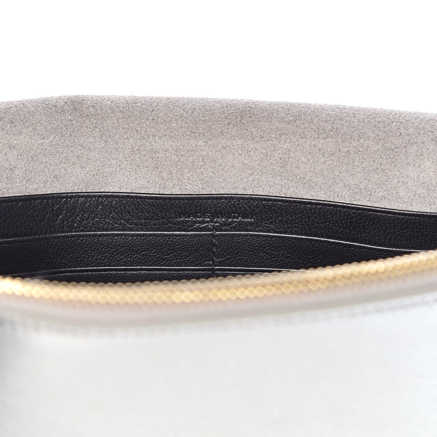Saint Laurent Metallic Calfskin Classic Monogram Kate Tassel Chain Wallet Platine 6 of 11