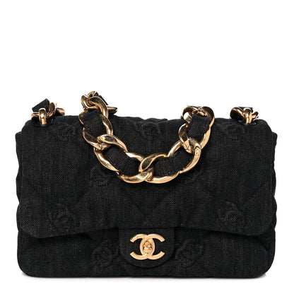 Chanel Denim Quilted Medium Funky Town Flap Black 1 of 12